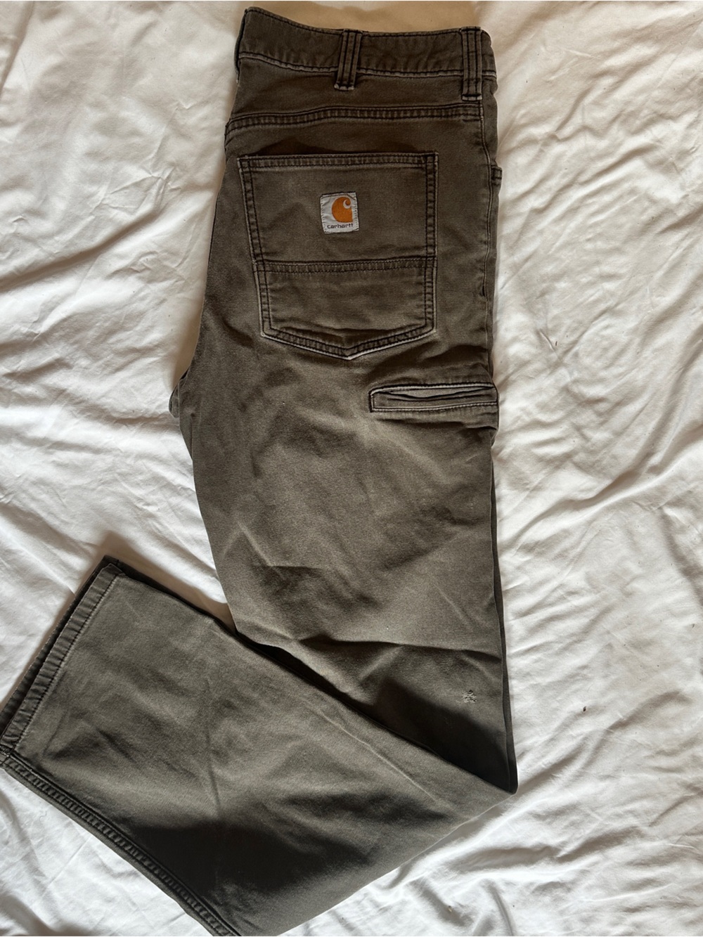 Carhartt Distressed Work Pants Brown Relaxed Fit Carpenter Utility Grunge Y2K